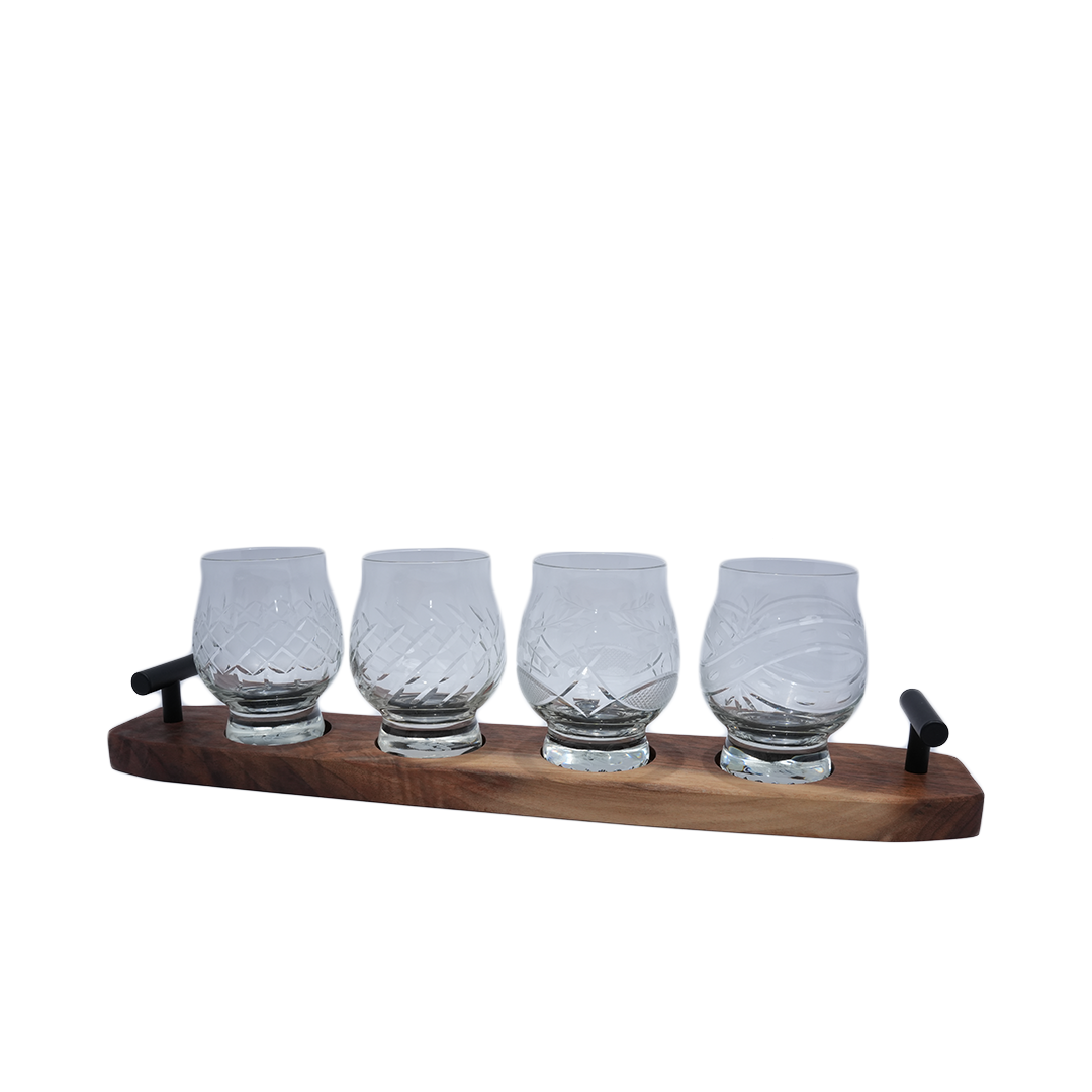 Libbey Kentucky Bourbon Trail Set with Flight Board