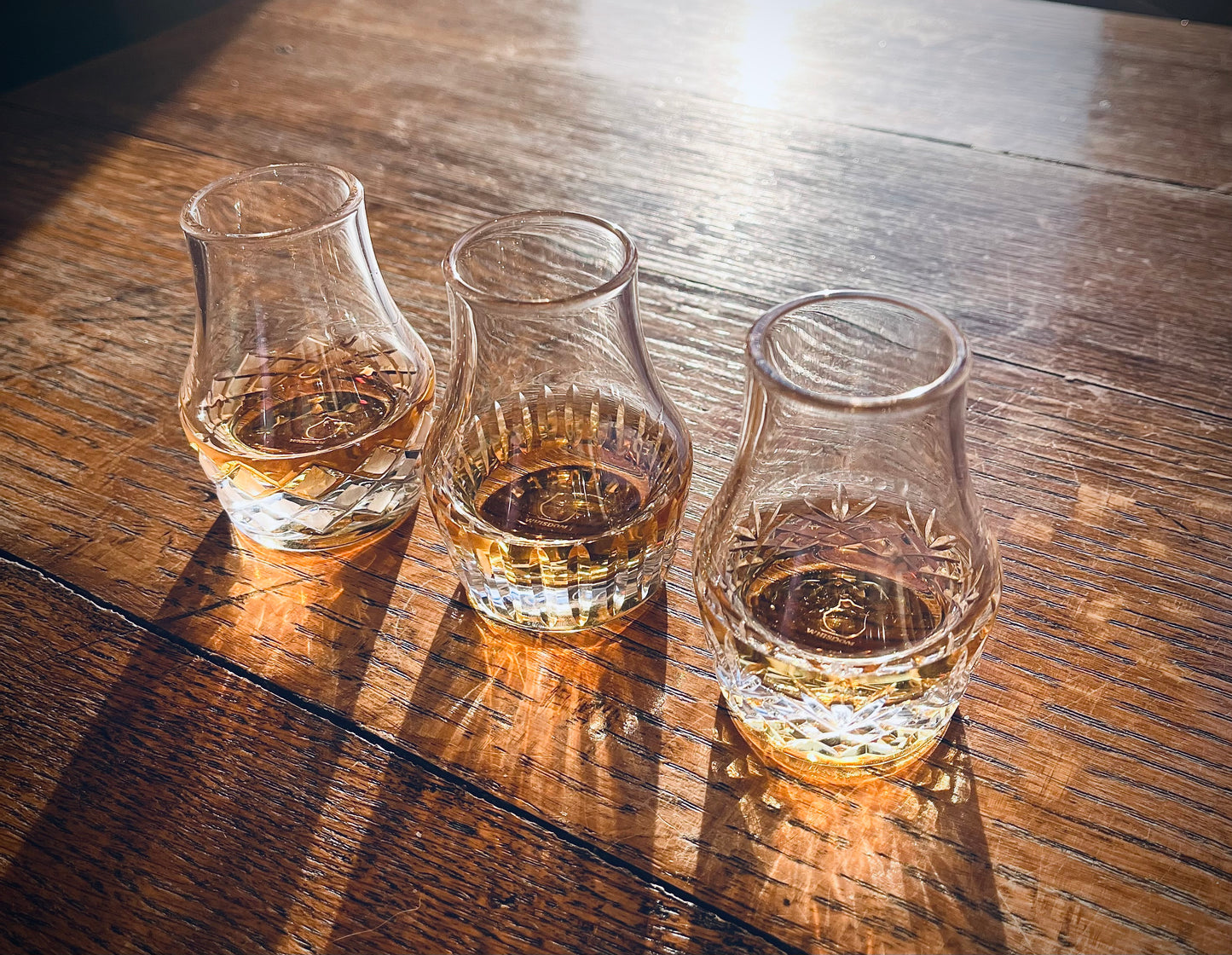 Whisdom Drops Set of 3 Tasting Glasses