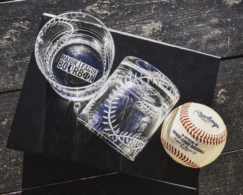 "Bases Loaded" Baseball Themed Whisky Glass.