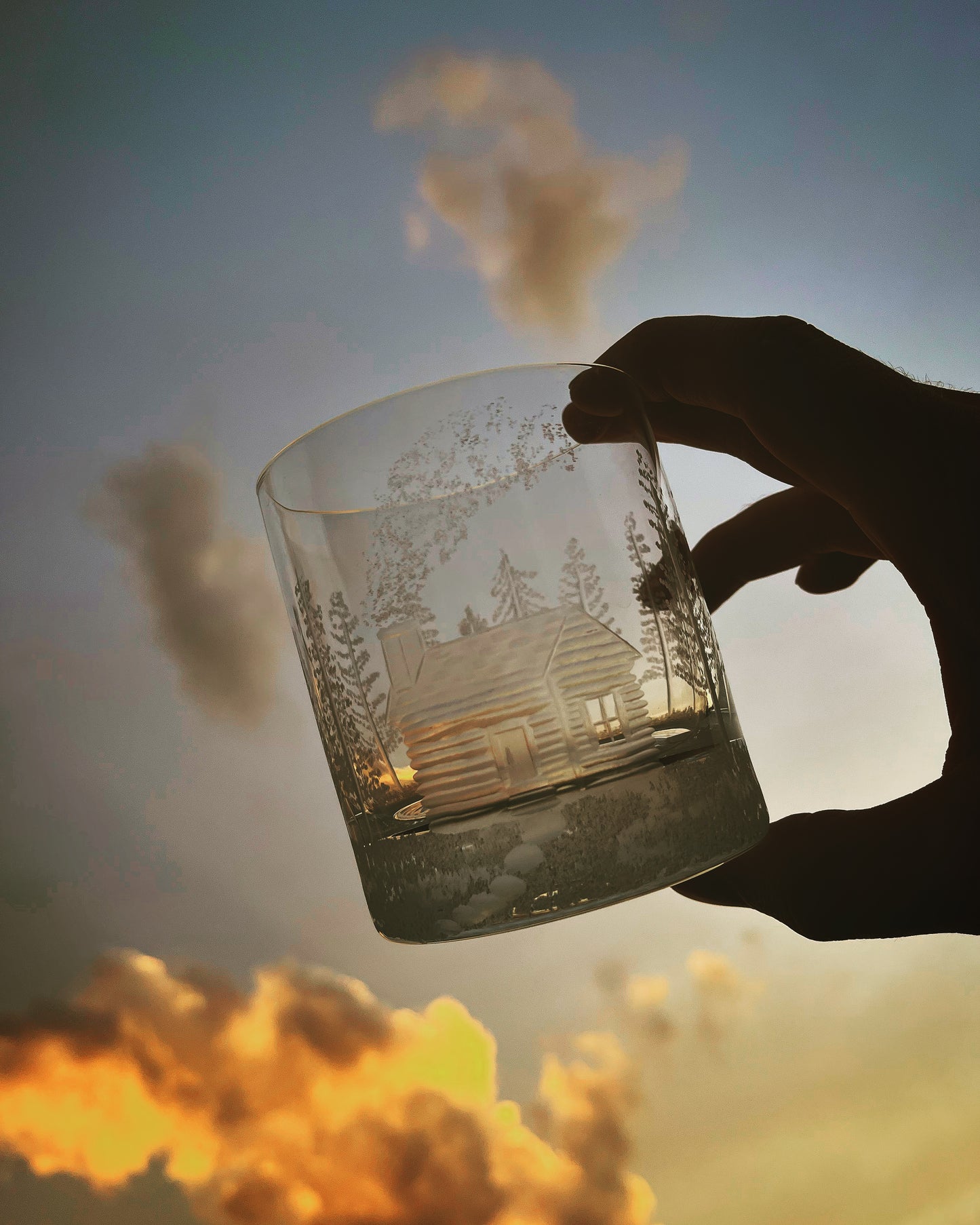 "Cabin in the Woods" Whiskey Glass