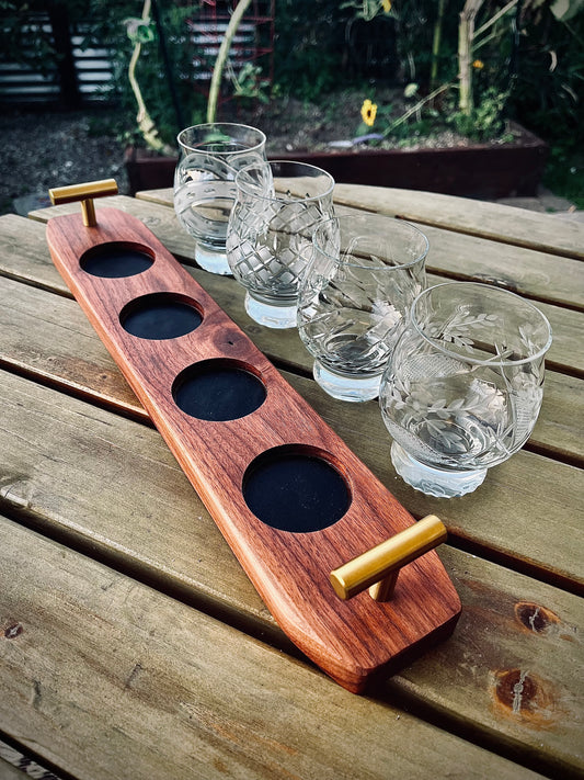 Libbey Kentucky Bourbon Trail Complete Set with Flight Board