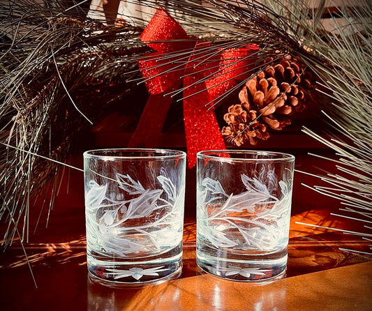 "Holly Jolly" Whisky / Eggnog Glass