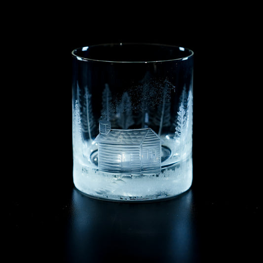 "Cabin in the Woods" Whiskey Glass